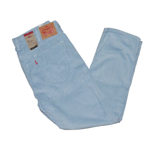 Levis 514 Men's Size 38x30 Corduroy Jeans Pants Sky Blue Vintage Wide Wale NWT - Picture 4 of 8